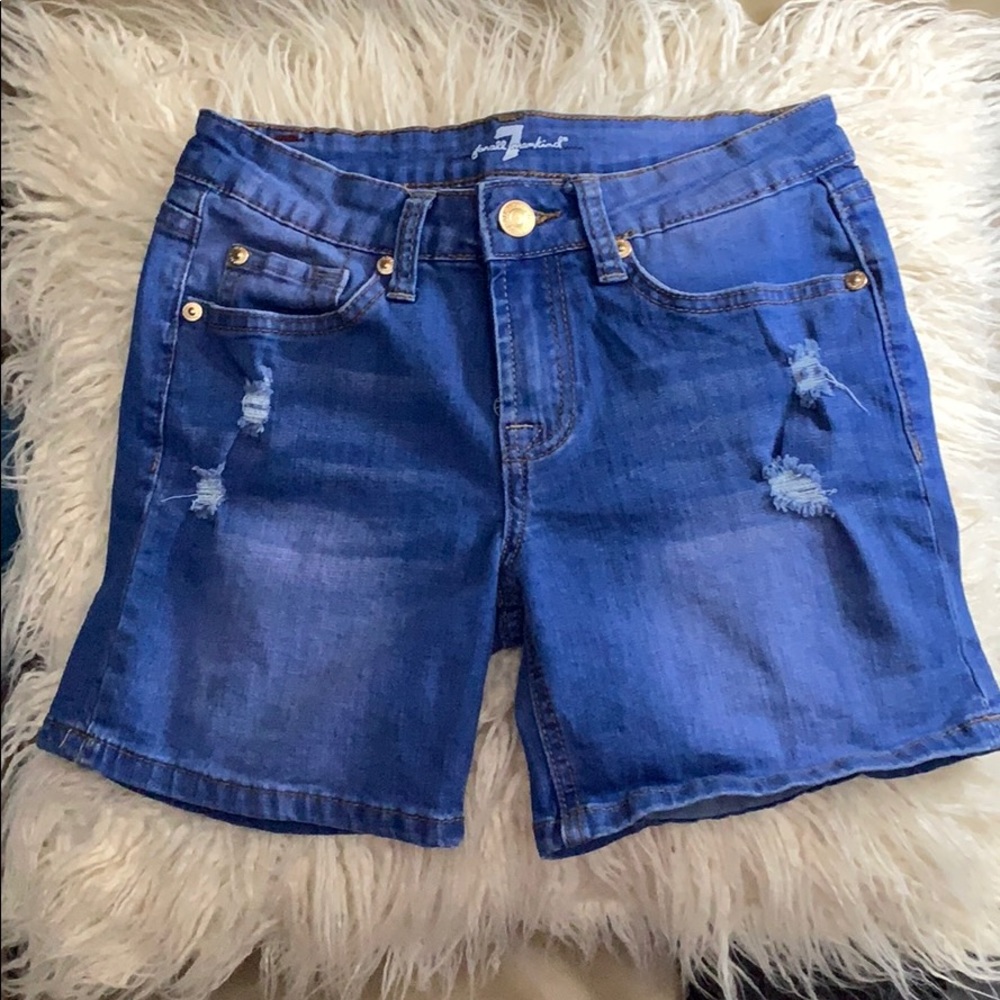 7 For All Mankind Girls Jean Shorts. Sz 12